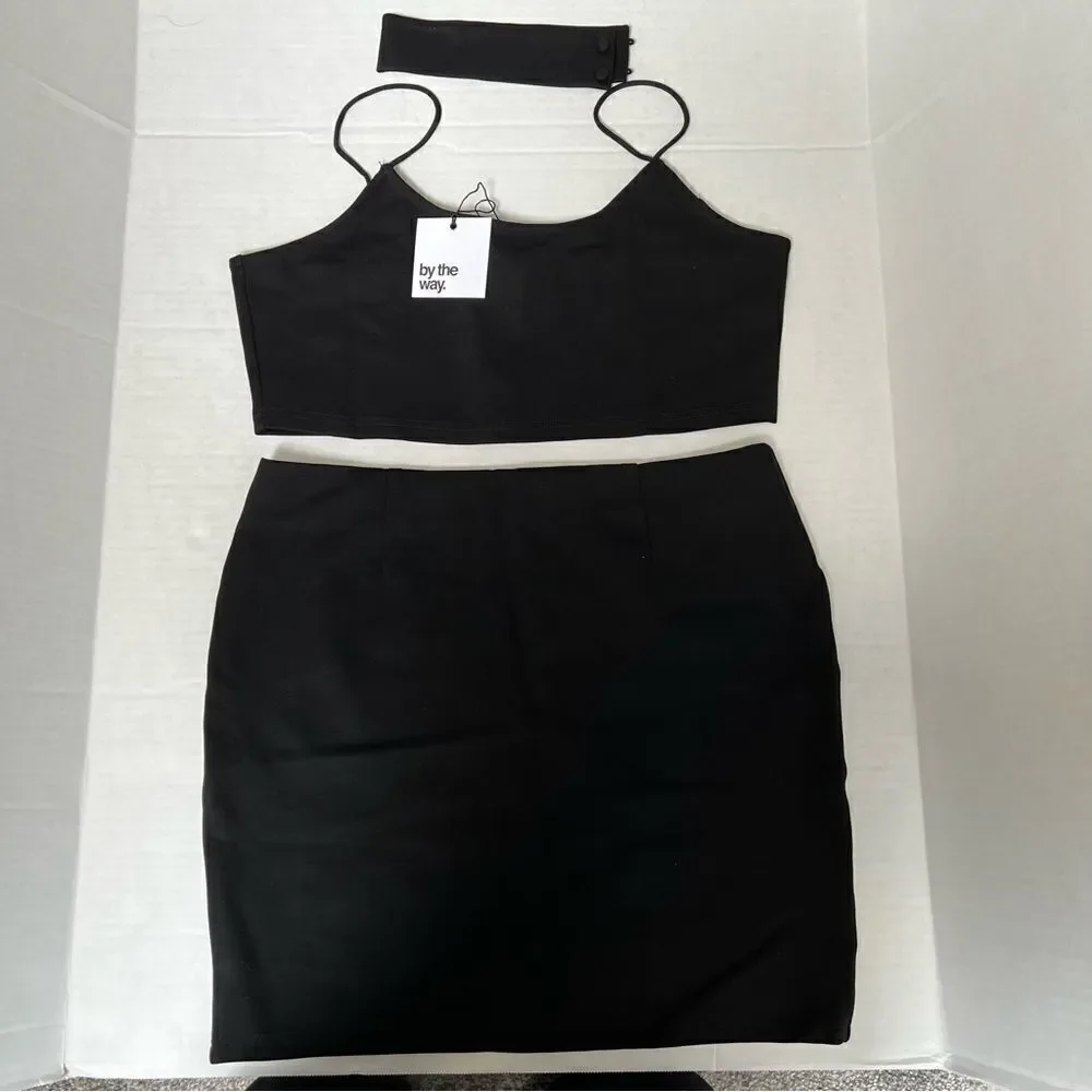 NWT Revolve x By The Way Alayna Choker Mini Set in Black | Size L